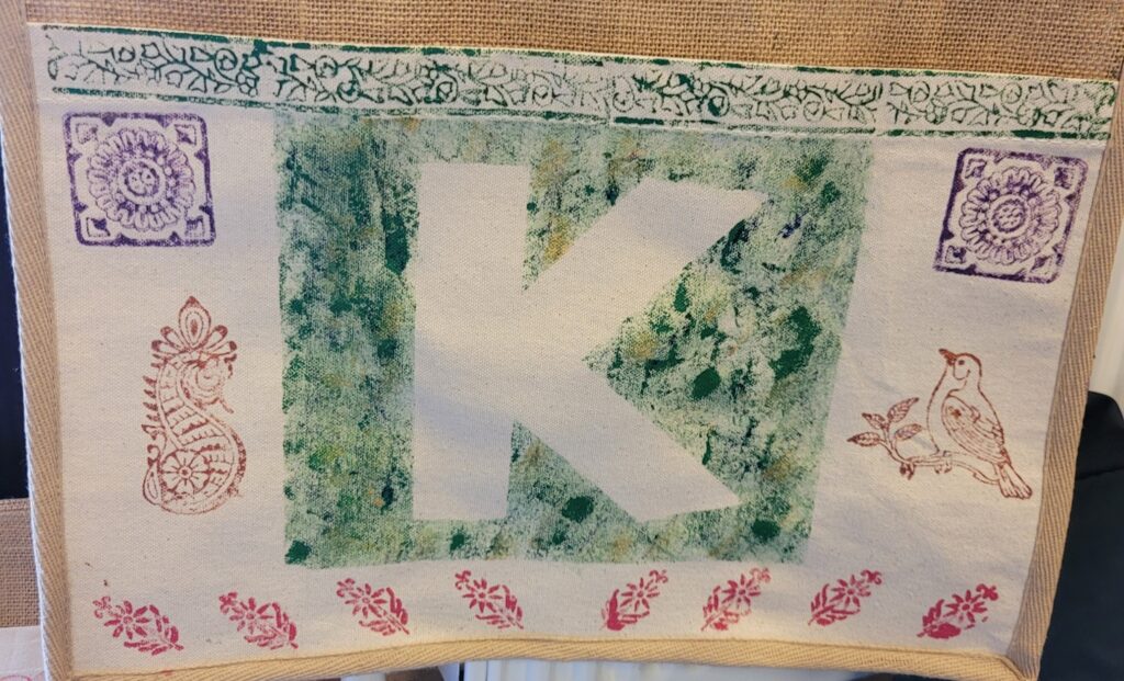 K initial Tote Bag