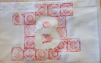 B Initial tote bag